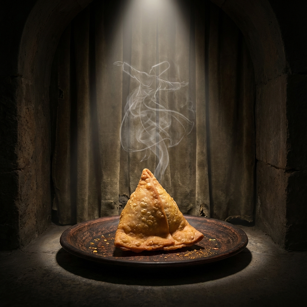 Majestic Samosa with Spiritual Aura